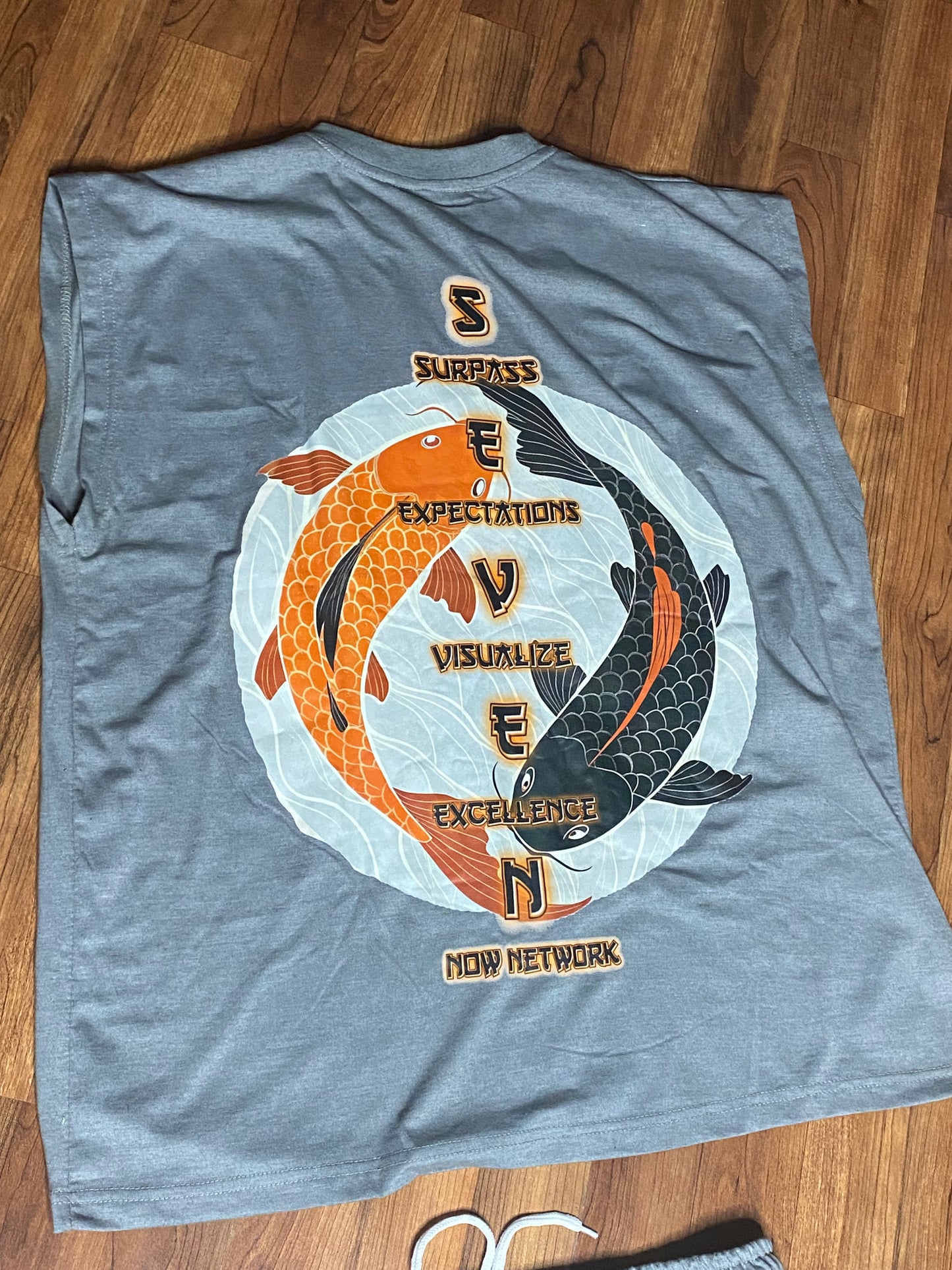 Know God Know Peace Shirt/Shorts Set Gray