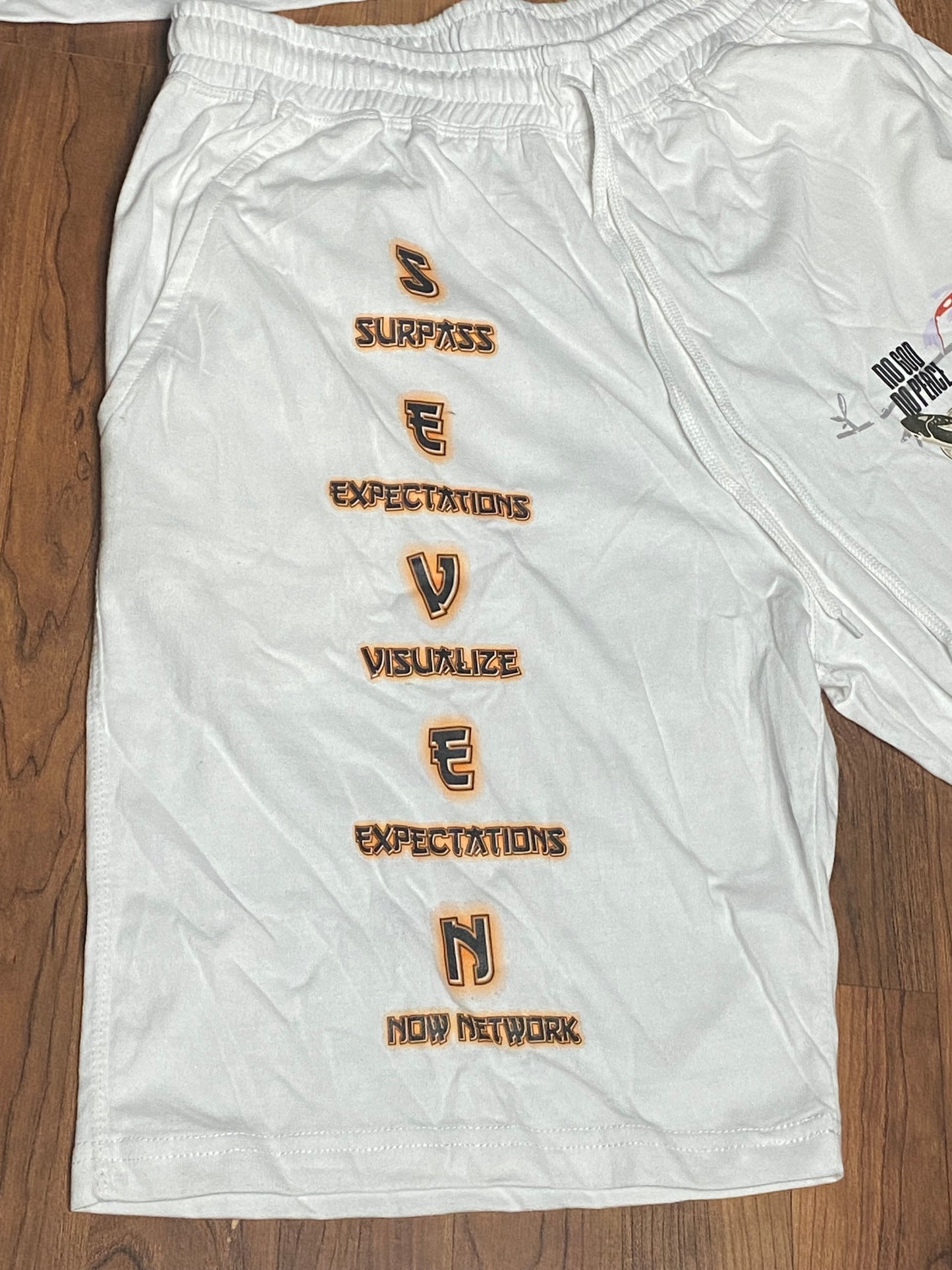 Know God Know Peace Shirt/Shorts Set White