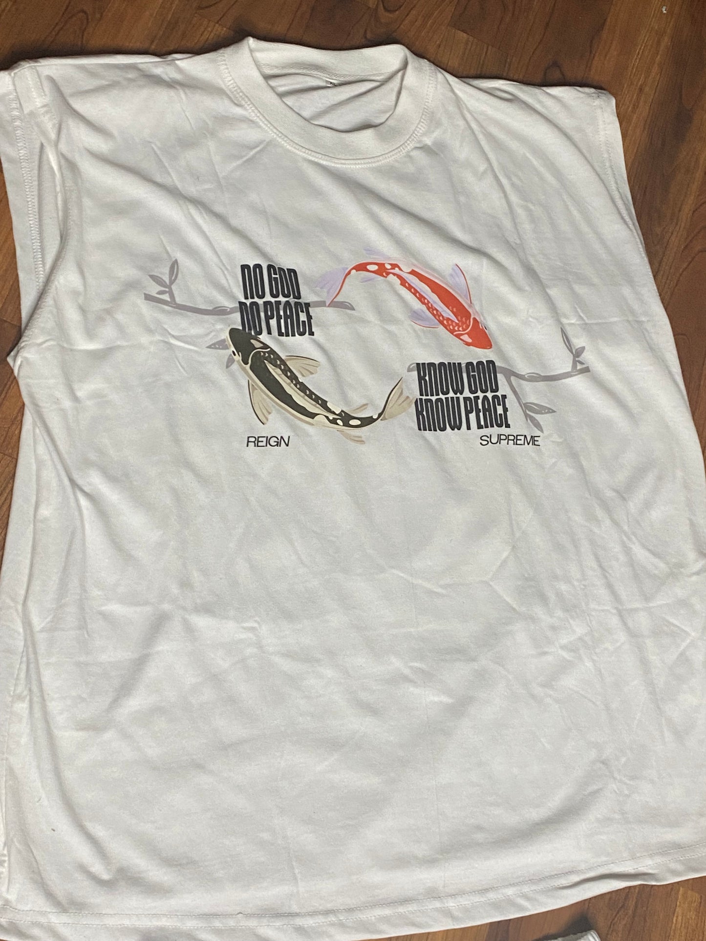 Know God Know Peace Shirt/Shorts Set White
