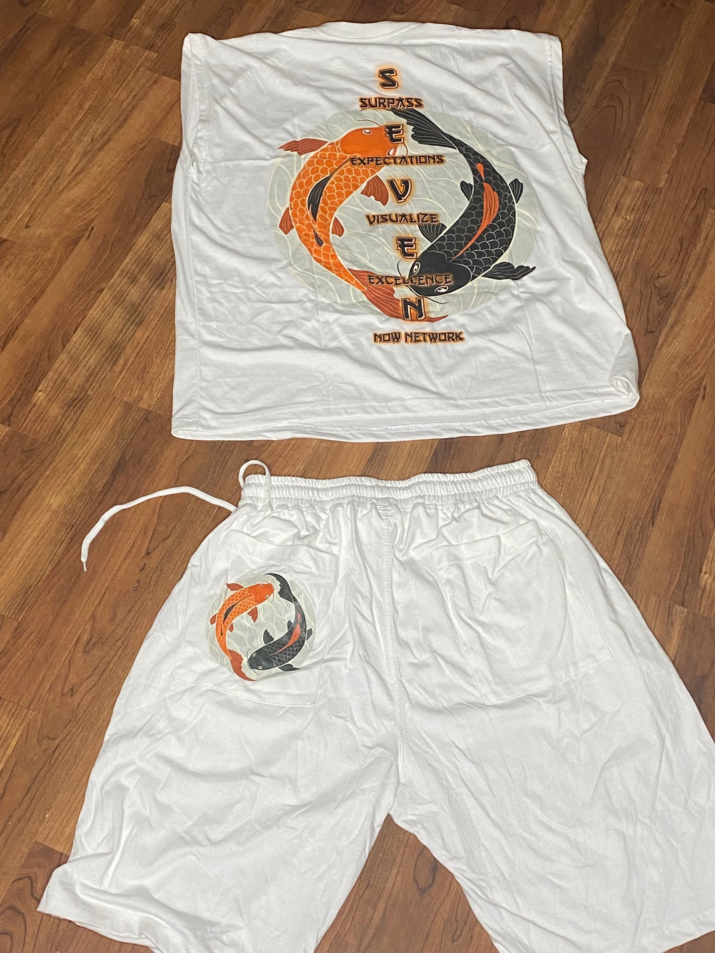 Know God Know Peace Shirt/Shorts Set White