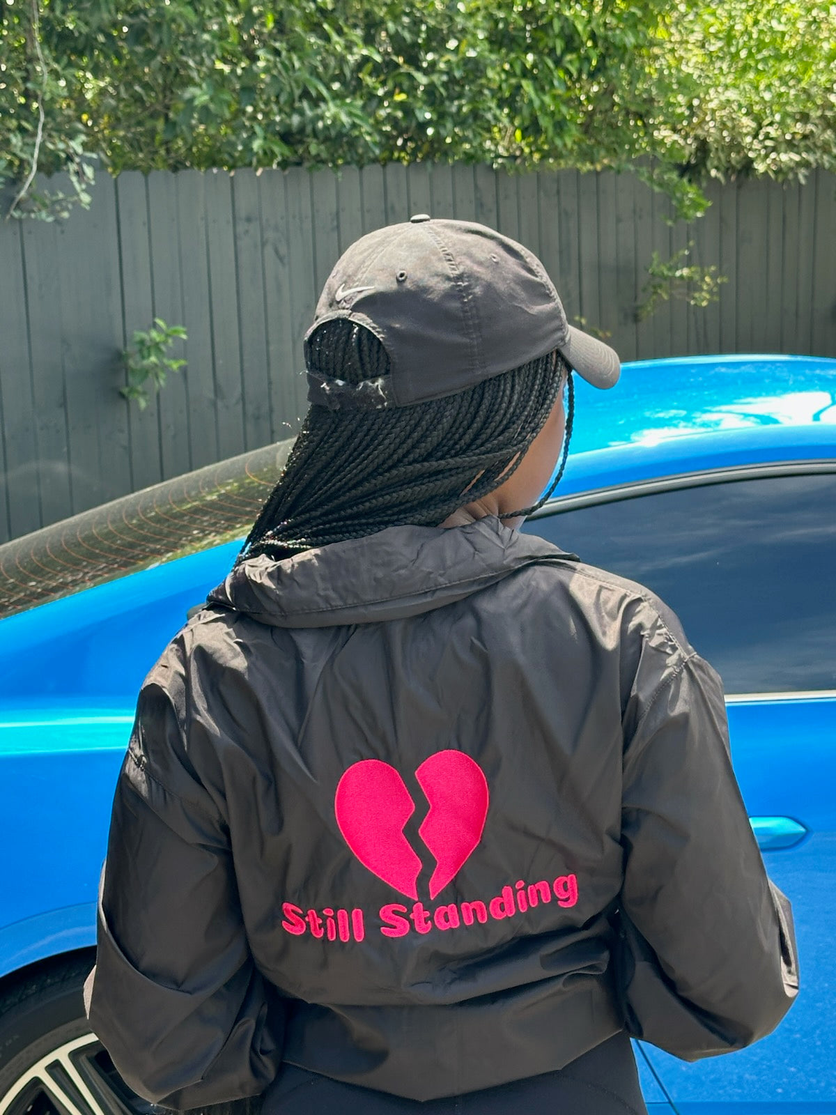 Unisex Waterproof Windbreaker Broken Hearted Still Standing Embroidered