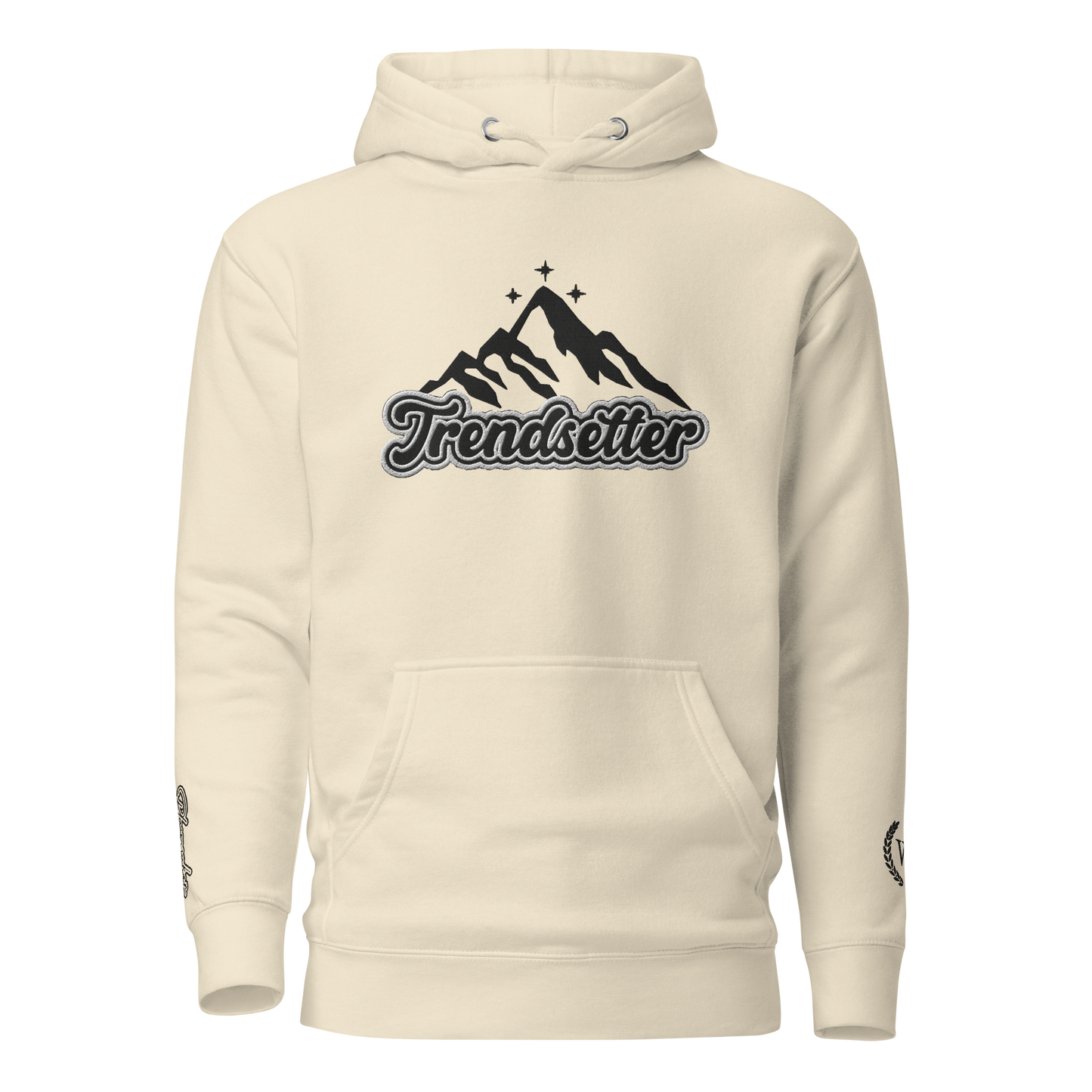 Embroidered Trendsetter Seven Brand Unisex Hoodie – Fade to Black Colorway