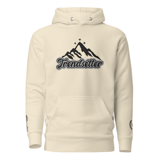 Embroidered Trendsetter Seven Brand Unisex Hoodie – Fade to Black Colorway