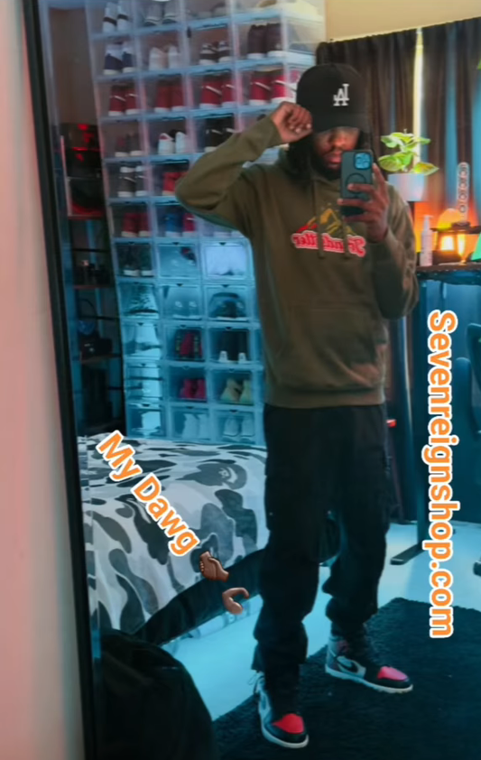 OD Green Signal Orange Colorway Embroidered Trendsetter Hoodie